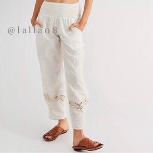 Free People Clementine Embroidered Trousers